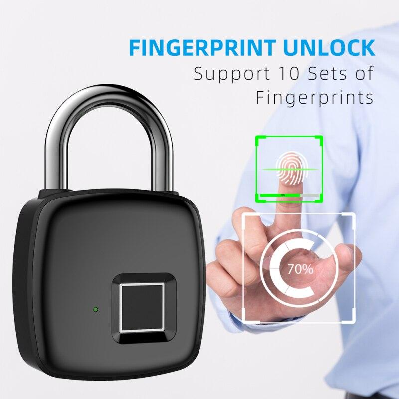 Замок навесной со сканером отпечатка пальца IP 65 и USB зарядкой (0eee9626) - фото 6