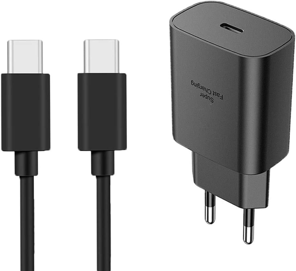 Зарядний пристрій європейського типу супершвидкий USB Type C 25 Вт з кабелем