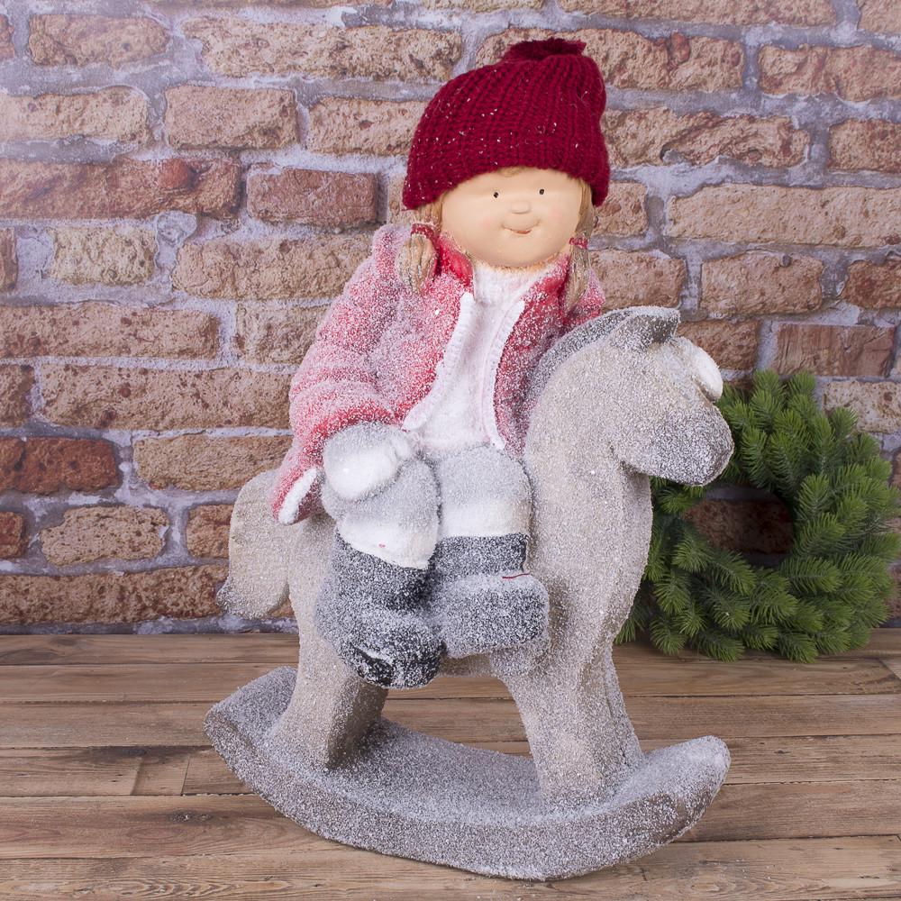 Статуэтка гигант девочка на лошадке (2350)