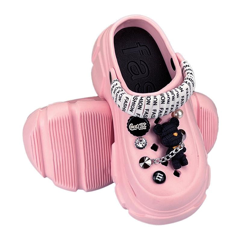 Сабо женские на платформе с джибитсами 10196-3 p. 36 22,5-23 см Розовый