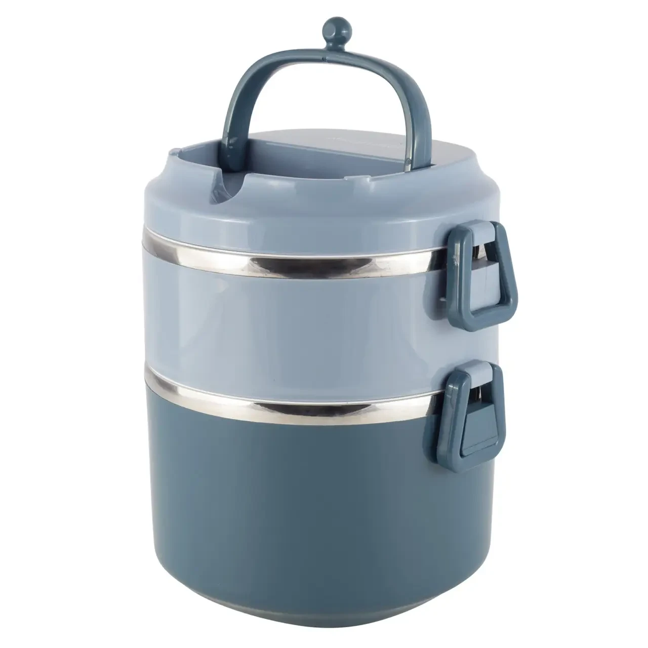 Ланч-бокс двойной Kamille 1700 мл Синий (KM-2136)