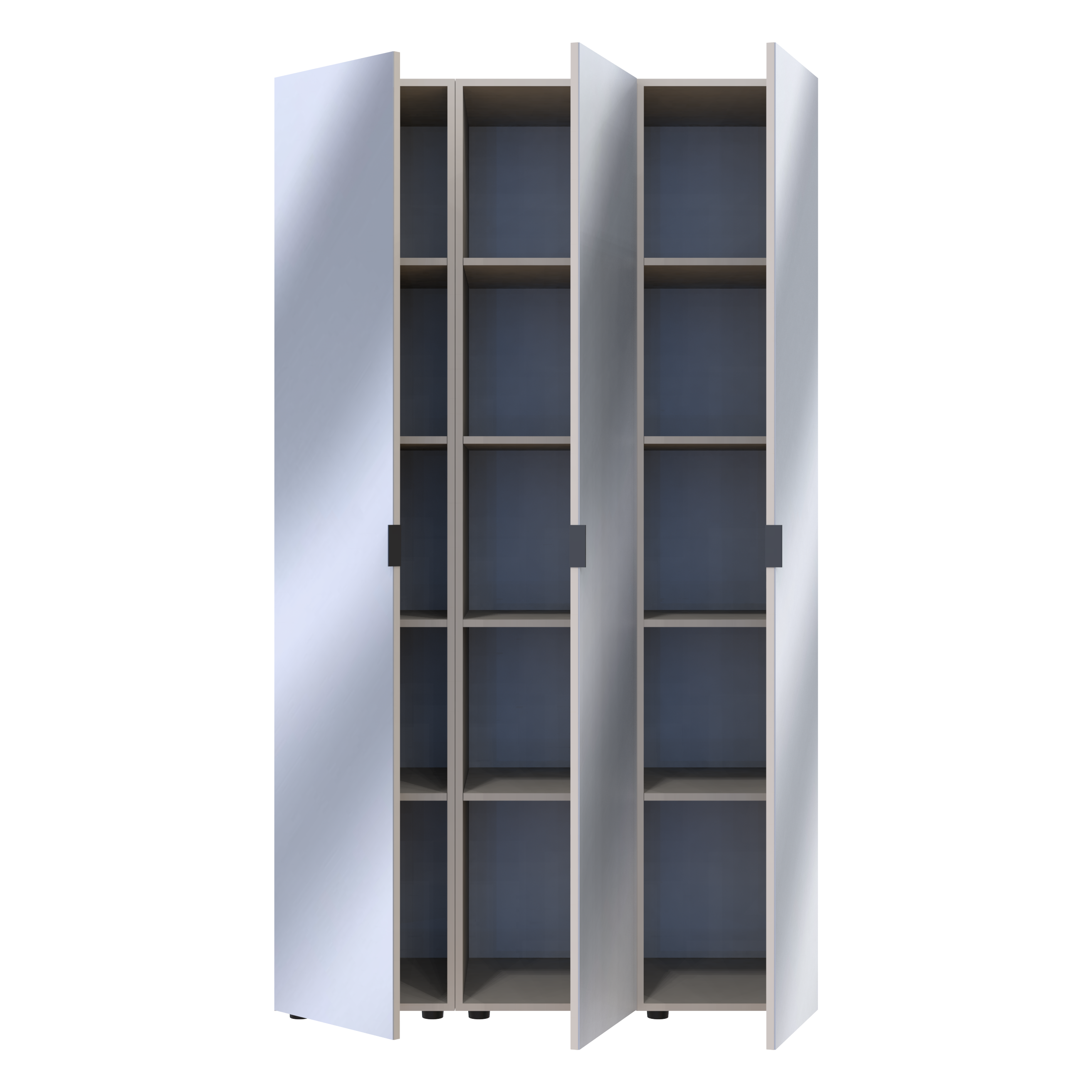 Шафа-пенал для одягу Doros Гелар-3 117х49,5х203,4 см 3 Дзеркала/Кашемір (DRS-011262) - фото 4 Шафа-пенал для одягу Doros Гелар-3 117х49,5х203,4 см 3 Дзеркала/Кашемір (DRS-011262) - фото 4