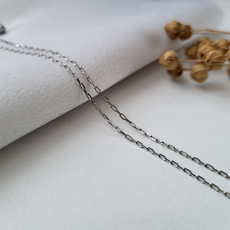 Цепочка Якорь из серебра 45 см 925 проба 1,53 г (ad40)