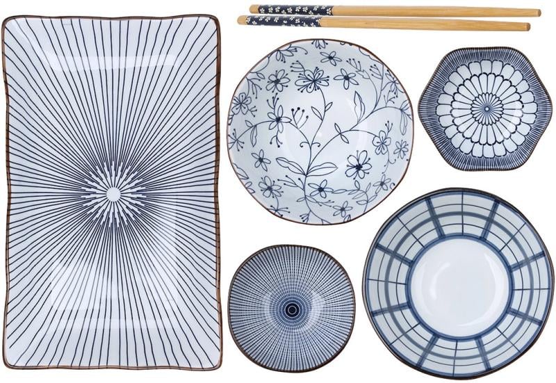 Набор посуды для суши керамический Sushi Set 6 пред. (BD-992-850)