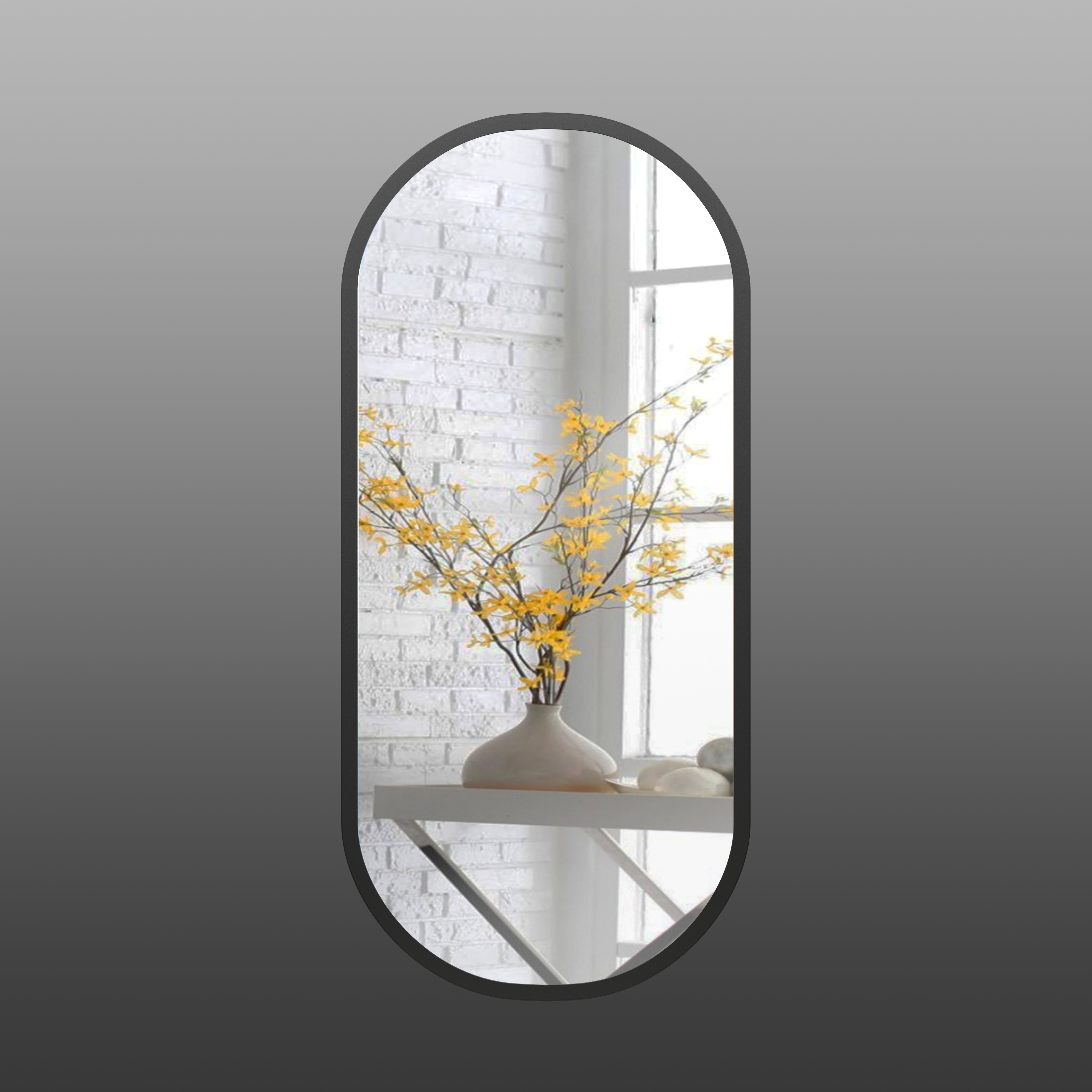 Зеркало настенное Art-Com 1300х600 мм Черный  (ZR 7)