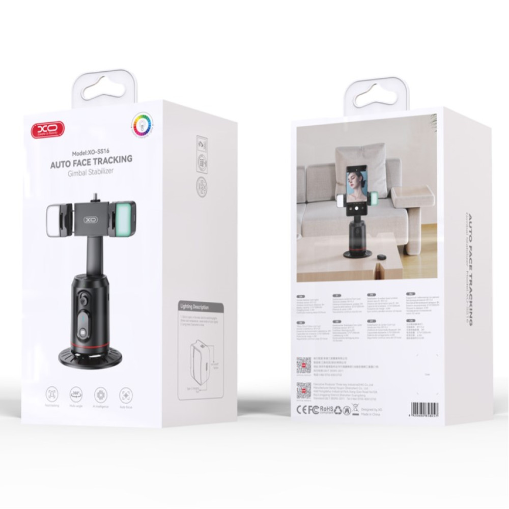 Штатив для телефону XO на стіл з датчиком руху поворотний з пультом Bluetooth (SS16) - фото 15 Штатив для телефону XO на стіл з датчиком руху поворотний з пультом Bluetooth (SS16) - фото 15