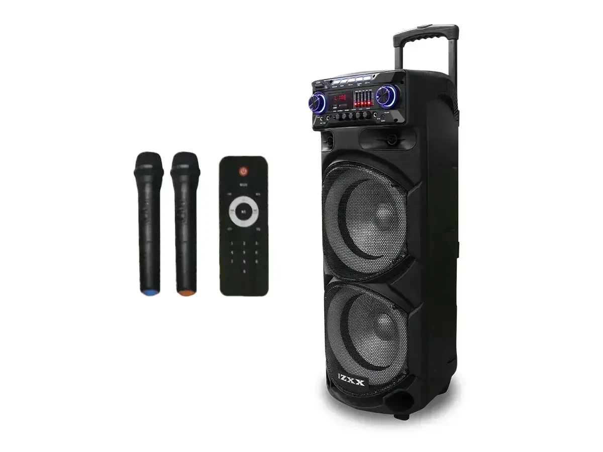 Портативна колонка акустична переносна ZXX-9292 60 Вт 10" 72х43х34 см TWS/FM/USB/TF/SD/BT/REC/EQ/LED/2MIC/ДК 1 шт. (2662826820)