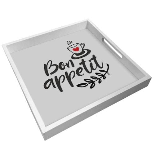 Таця Presentville Bon appetit 30x30x4 см (PDN_19N003_WH)