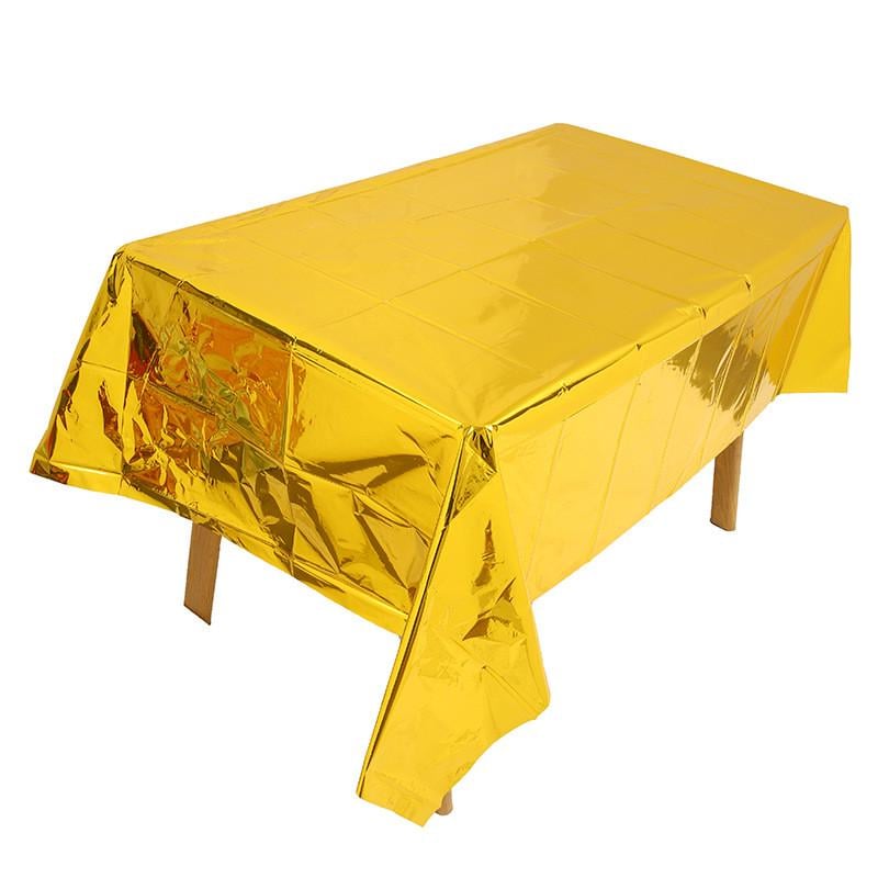 Скатерть из фольги праздничная 270x100 см Золотистый (35712/1) - фото 1 Скатерть из фольги праздничная 270x100 см Золотистый (35712/1) - фото 1