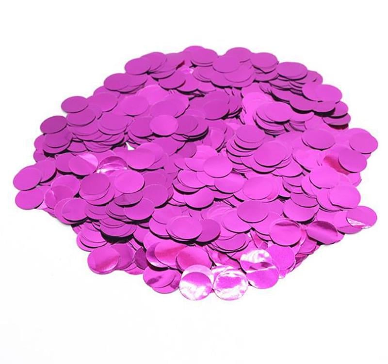Конфетти кружочки из фольги 10 г 15 мм Малиновый (62051/8)