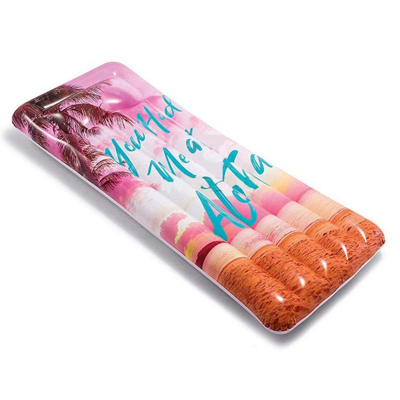 Матрас пляжный Intex 178х84 см одноместный надувной Розовый (6224)