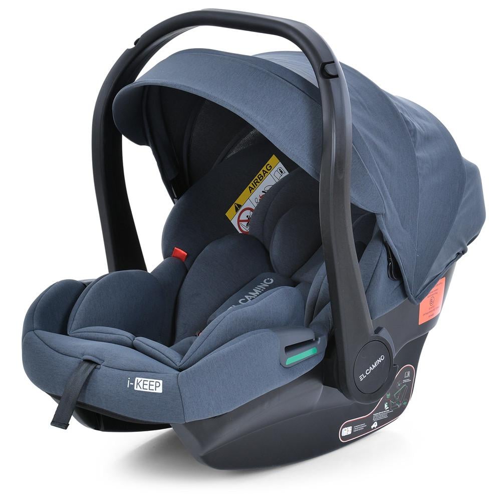Автокрісло для новонароджених El Camino ME 1186 i-KEEP i-SIZE R129 до 87 см 40-87 см Midnight Gray (2763104289)