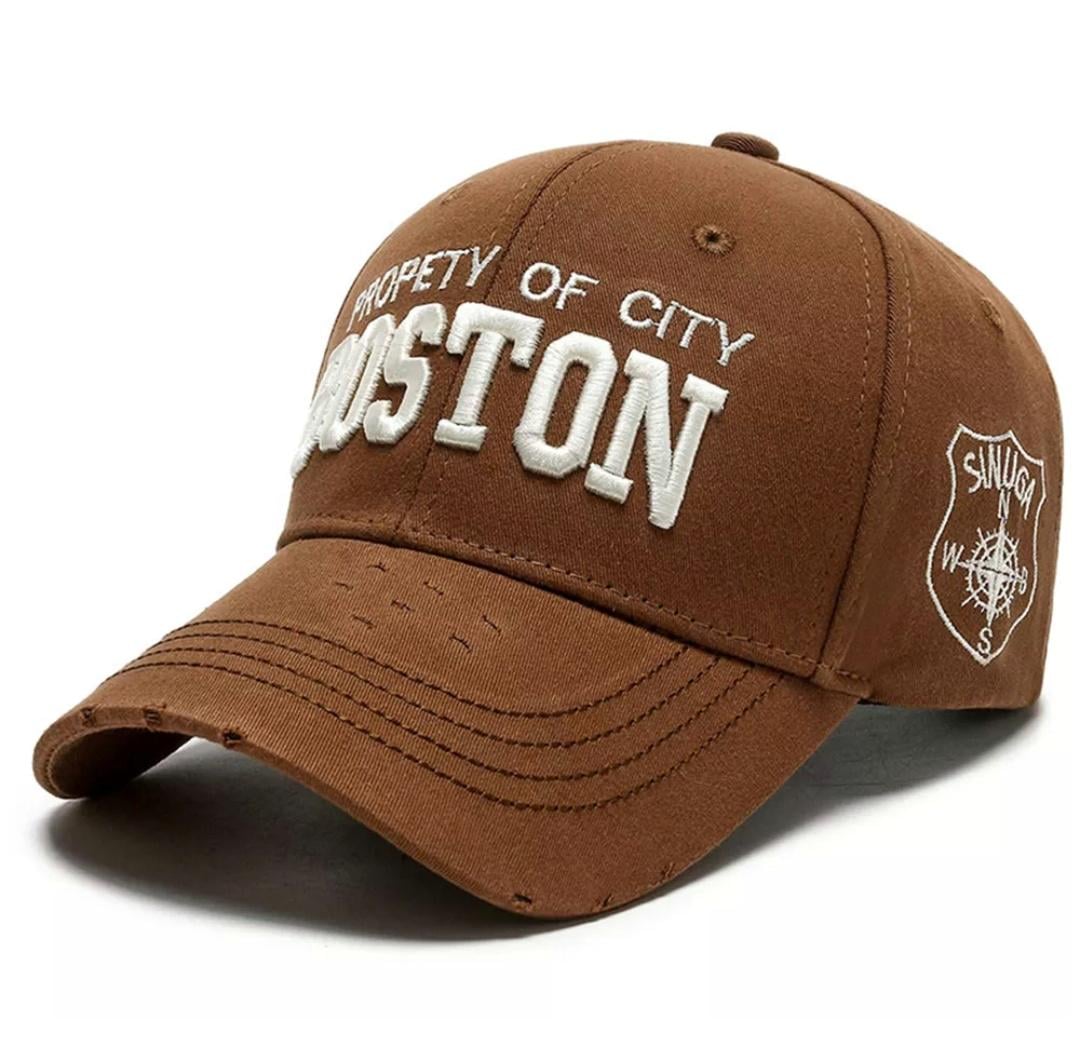 Бейсболка Wuke Boston унисекс с изогнутым козырьком one size Коричневый