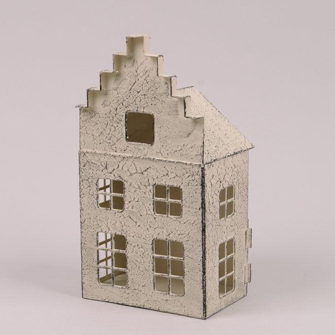 Подсвечник Flora Домик металлический 25 см Кремовый (39584) - фото 1 Подсвечник Flora Домик металлический 25 см Кремовый (39584) - фото 1