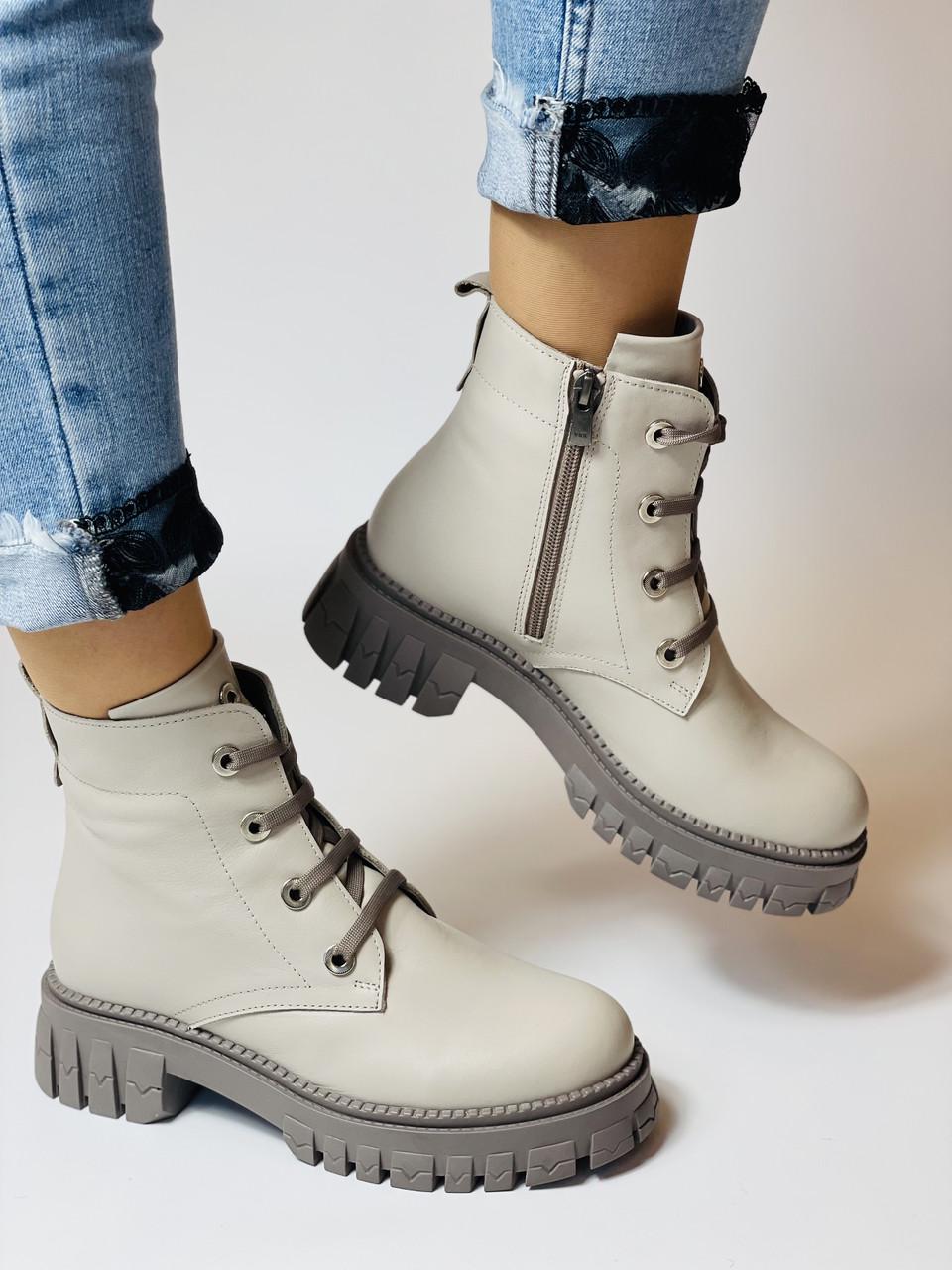 Ботинки женские зимние Mario Muzi р. 38 24,5 см Бежевый (2733)