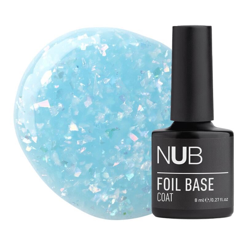 База каучукова NUB Foil Base Coat 8 мл 06 Блакитний з поталлю (90037022)