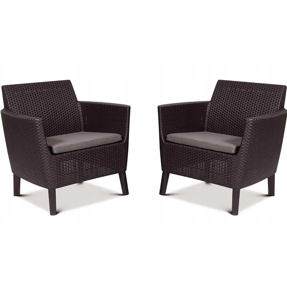 Комплект садовых кресел Keter Salemo WS DUO chairs 2x brn NW-Oa 06 STD 2 шт. (258971) Комплект садовых кресел Keter Salemo WS DUO chairs 2x brn NW-Oa 06 STD 2 шт. (258971)