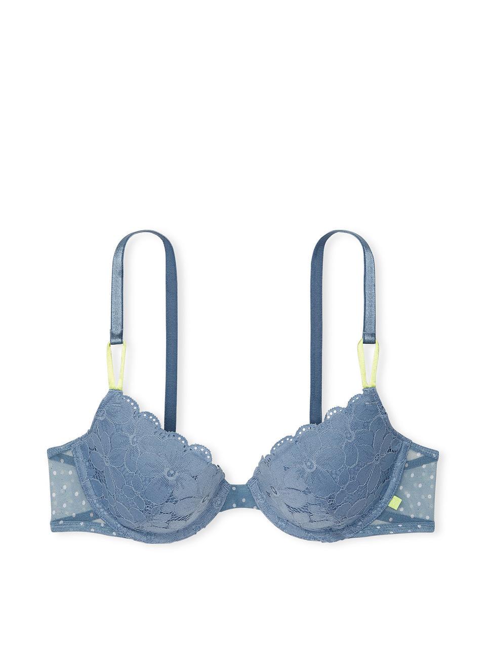 Бюстгальтер Victoria's Secret Sexy Tee Lightly Lined Demi Lace Bra 80D Блакитний (2125132544) - фото 3