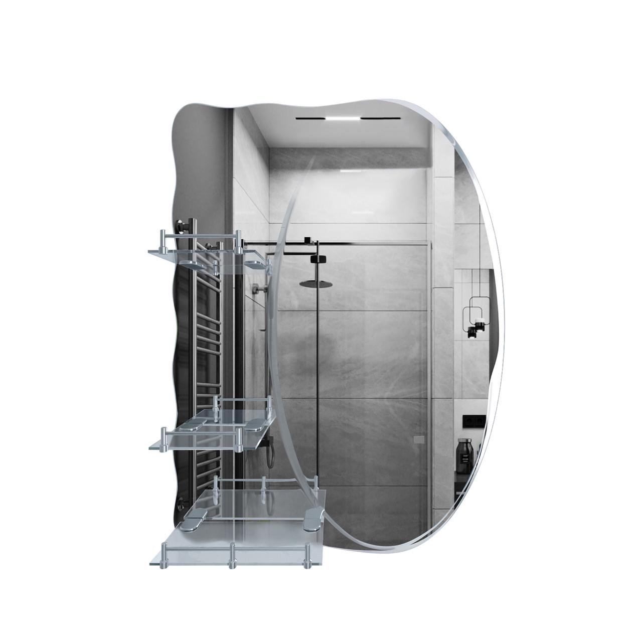 Зеркало Kroner KRM Belantis ACS705 с тремя полками (2614515711)