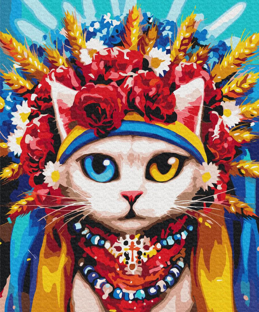 Картина по номерам Brushme Киса украиночка 50x60 см (BS53126L)