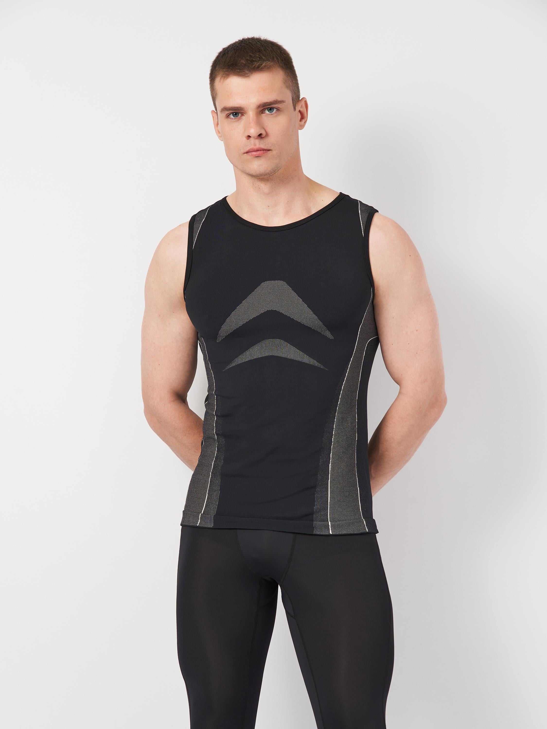 Майка спортивна Shamp L Чорно-сірий (290528681)