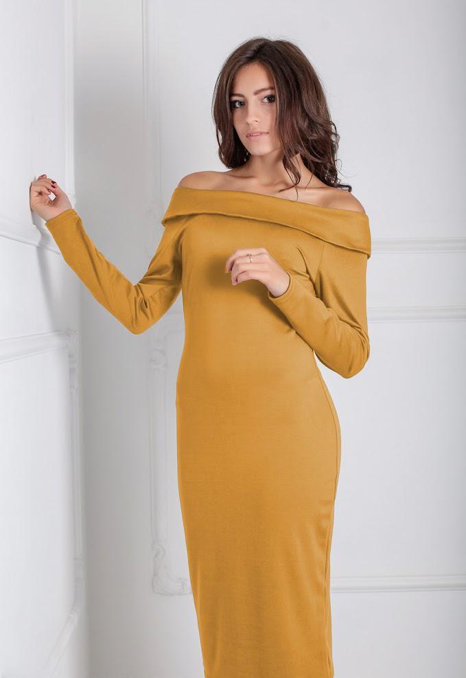 Сукня жіноча Podium Krespo 20416-MUSTARD XL Гірчичний