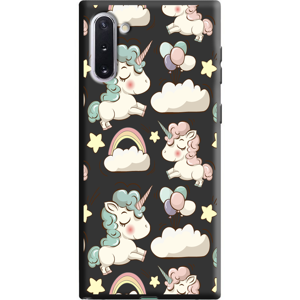 Чохол Boxface Samsung N970 Galaxy Note 10 Unicorns Чорний силікон (37407-cc2-38697)