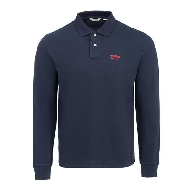 Поло мужское Lee Cooper с длинным рукавом M Синий (LS0001M045)