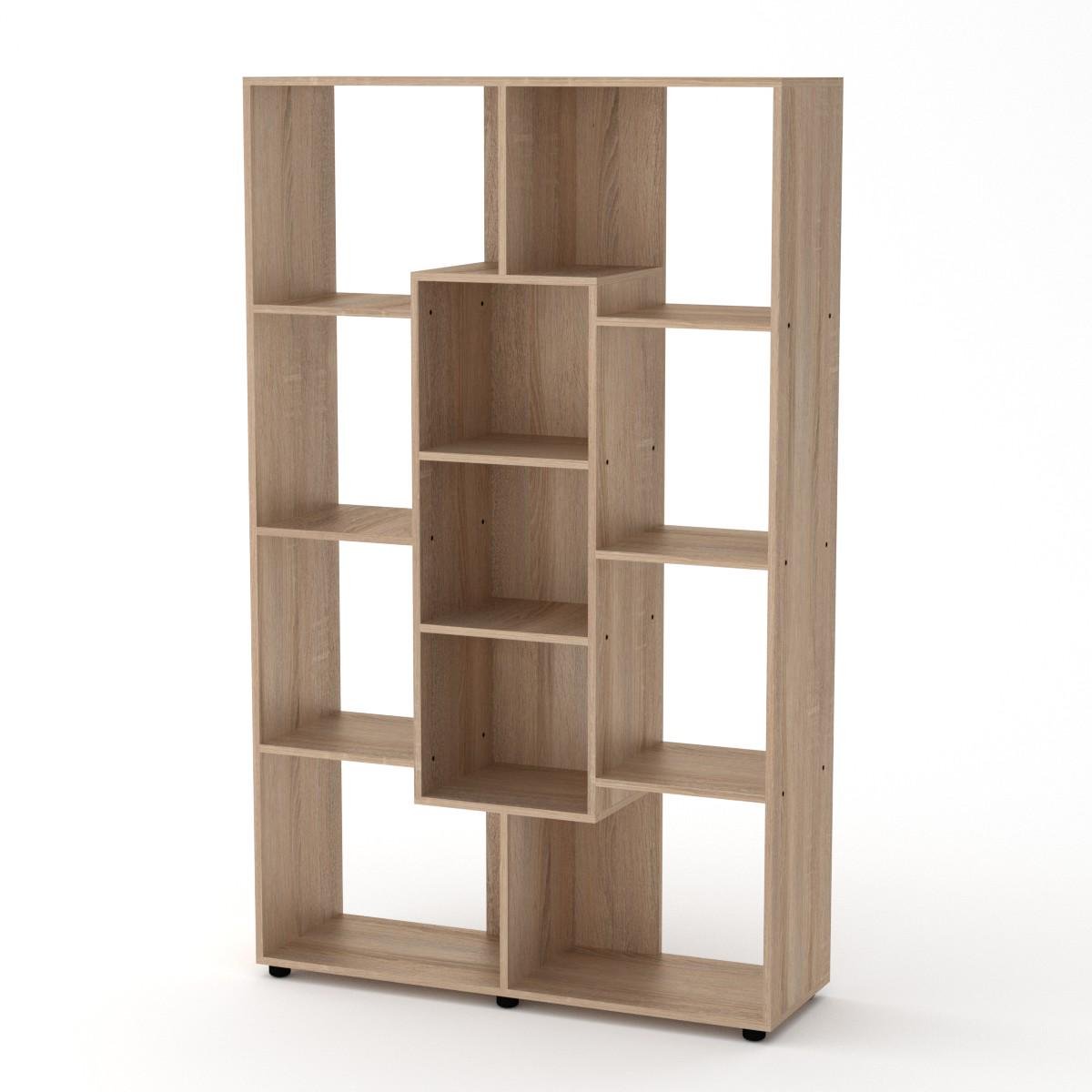 Стеллаж книжный деревянный Компанит КШ 4 Дуб сонома Бежевый (kom-341)