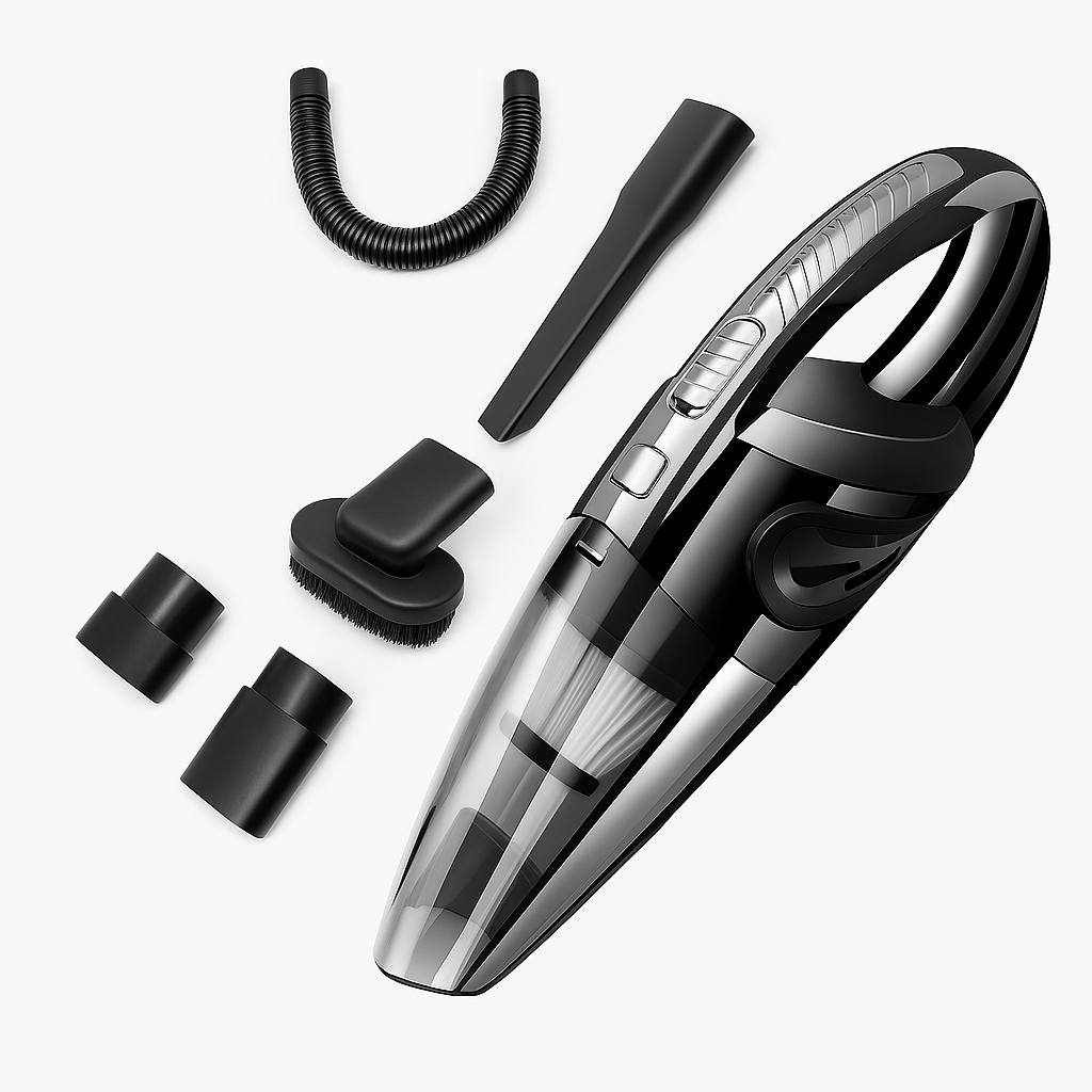 Автомобільний пилосос бездротовий Moltis M2 120W сухе/вологе прибирання USB зарядка Чорний (28112670)