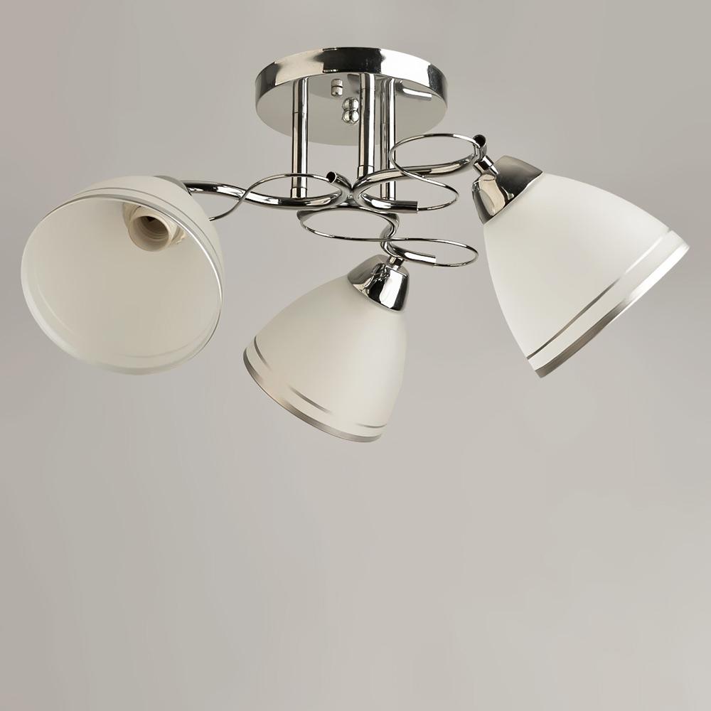 Люстра потолочная Light House SRS-19864/3 CR 240 с каймой Хром/Белый