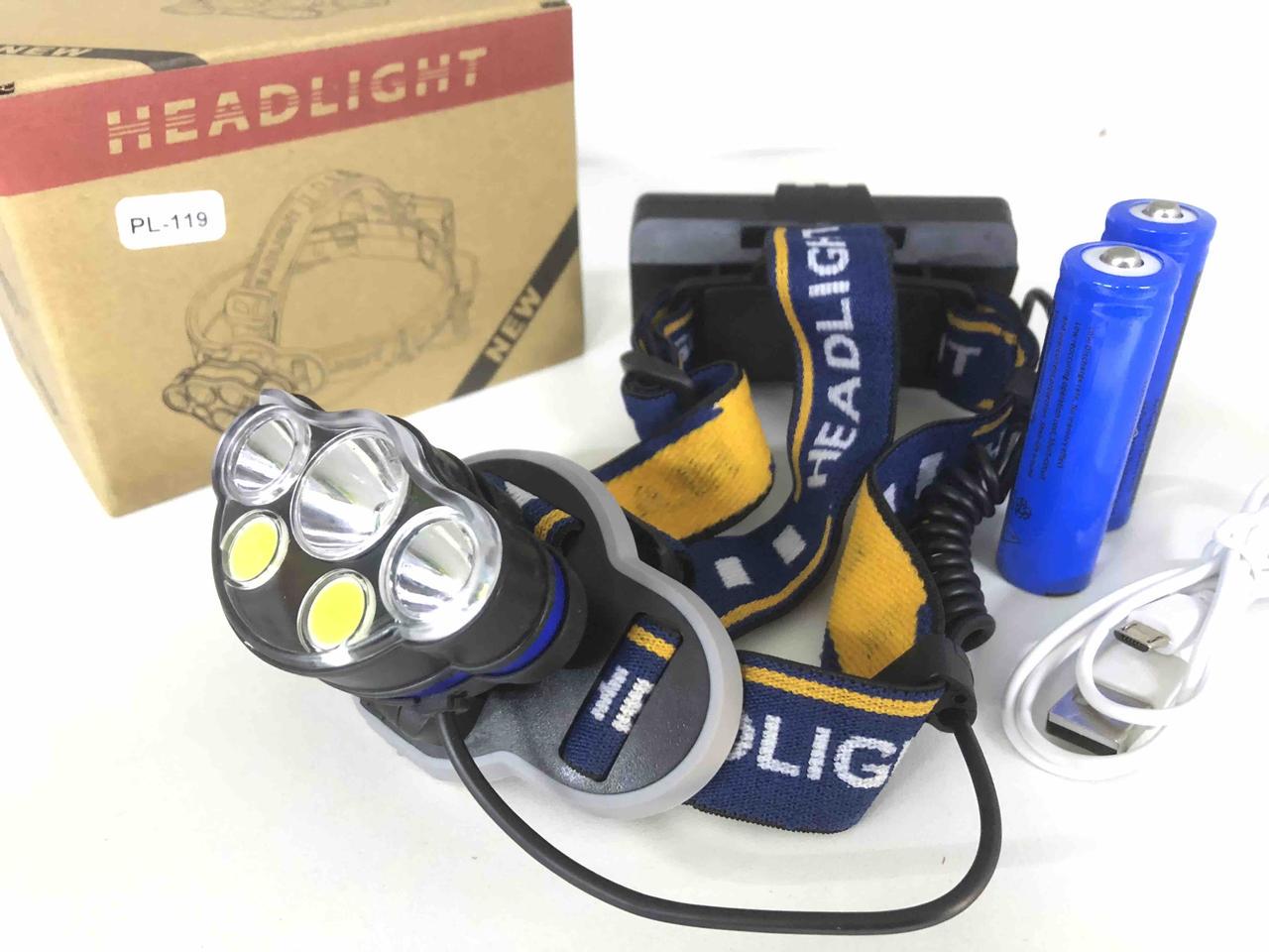 Фонарь налобный аккумуляторный PL 119-T6/2x18650 USB (PL 119) Фонарь налобный аккумуляторный PL 119-T6/2x18650 USB (PL 119)