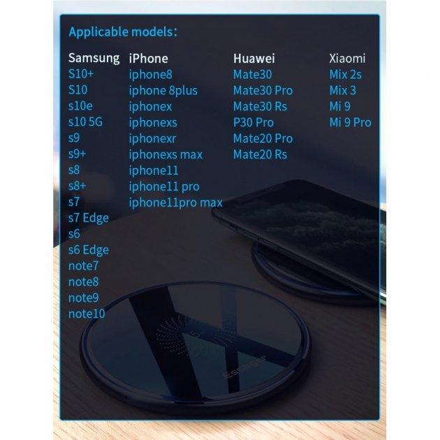Зарядний пристрій бездротовий ESSAGER QI 15W Quick charge (1818665300) - фото 4