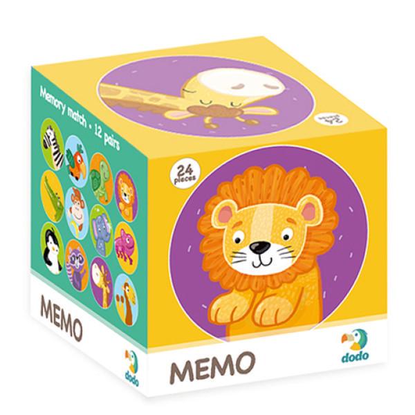 Настільна гра DoDo Мемо Дикі тварини розвиває пам'ять від 3 років 24 фішки (28870999)