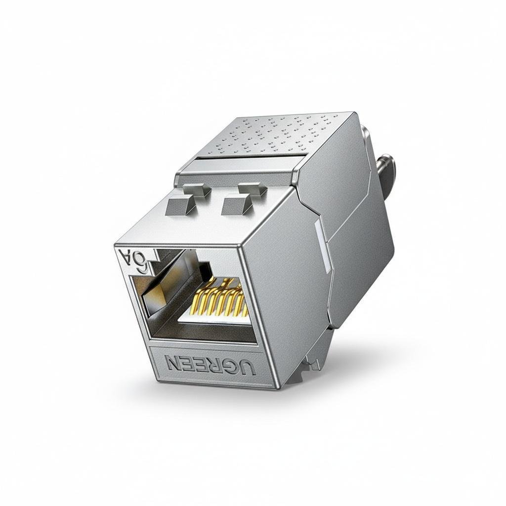 Модуль Keystone RJ45 UGREEN NW309 Cat 6A/STP Сріблястий (35997)