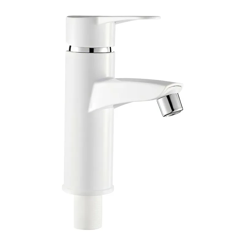 Смеситель для умывальника PLAMIX Sergio-001W с подводом Белый (PM0607)