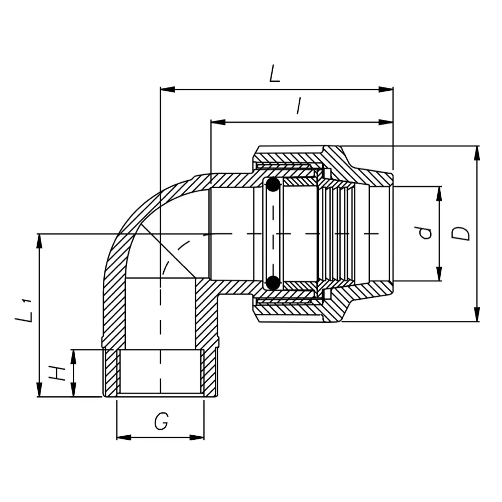 Коліно ITAL поліетиленове 90° з внутрішнім різьбленням 63 мм х 1 1/2" (SQ-1002547) - фото 2 Коліно ITAL поліетиленове 90° з внутрішнім різьбленням 63 мм х 1 1/2" (SQ-1002547) - фото 2