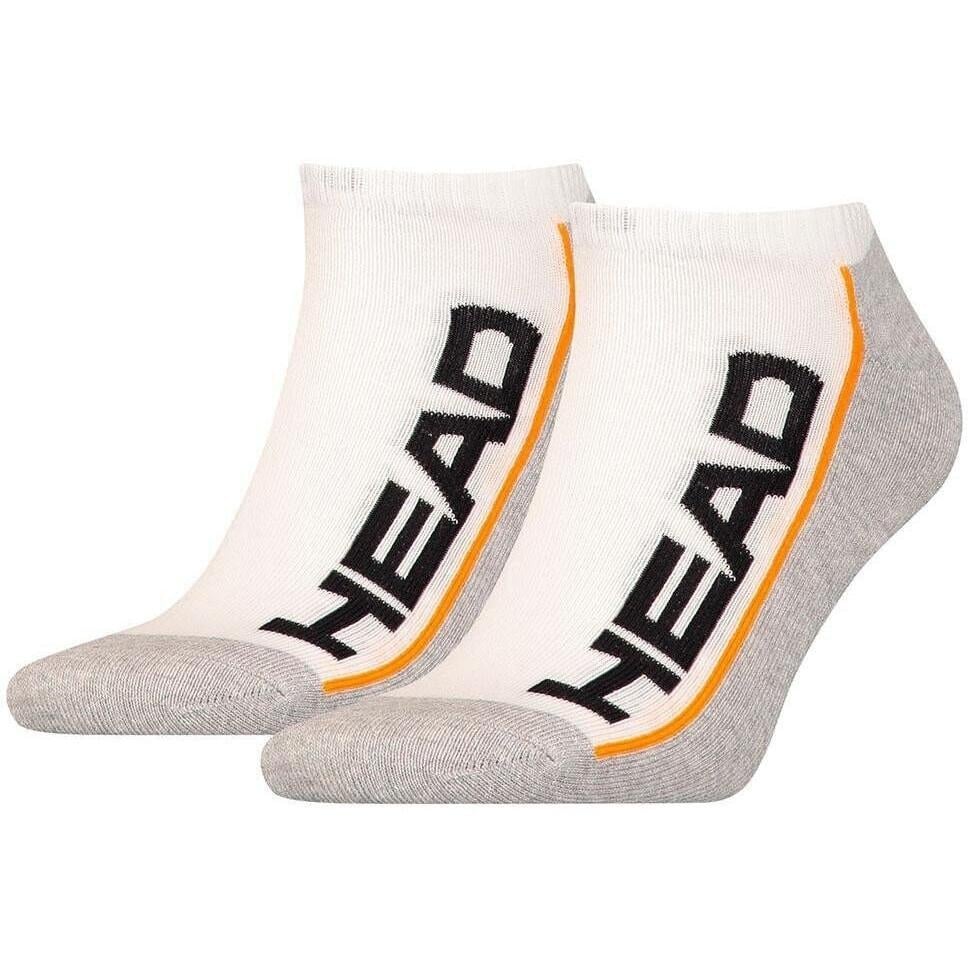 Носки Head STRIPE SNEAKER 2-PACK 781008001-062 2 пары р. 35-38 Бело-серо-оранжевый (57037-114)