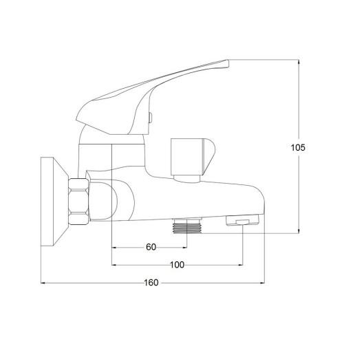 Змішувач для ванни GF CRM S-06-006N (2367) - фото 2 Змішувач для ванни GF CRM S-06-006N (2367) - фото 2