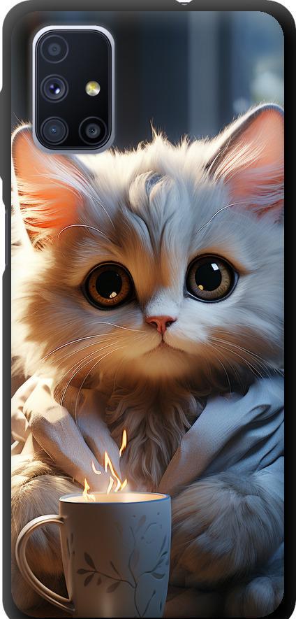 Чехол на Samsung Galaxy M51 M515F White cat (5646b-1944-42517)