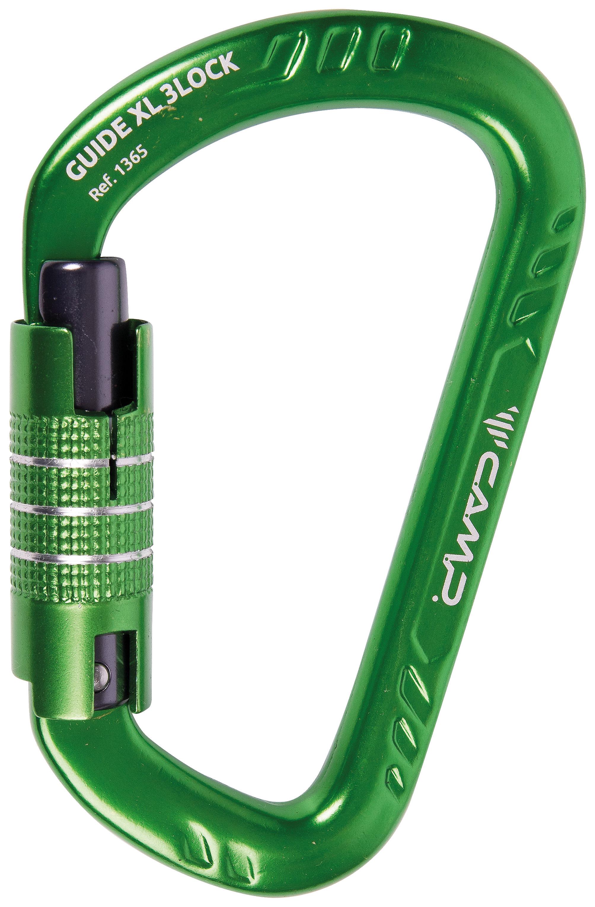 Карабин алюминиевый CAMP GUIDE XL 3LOCK Green (136501)