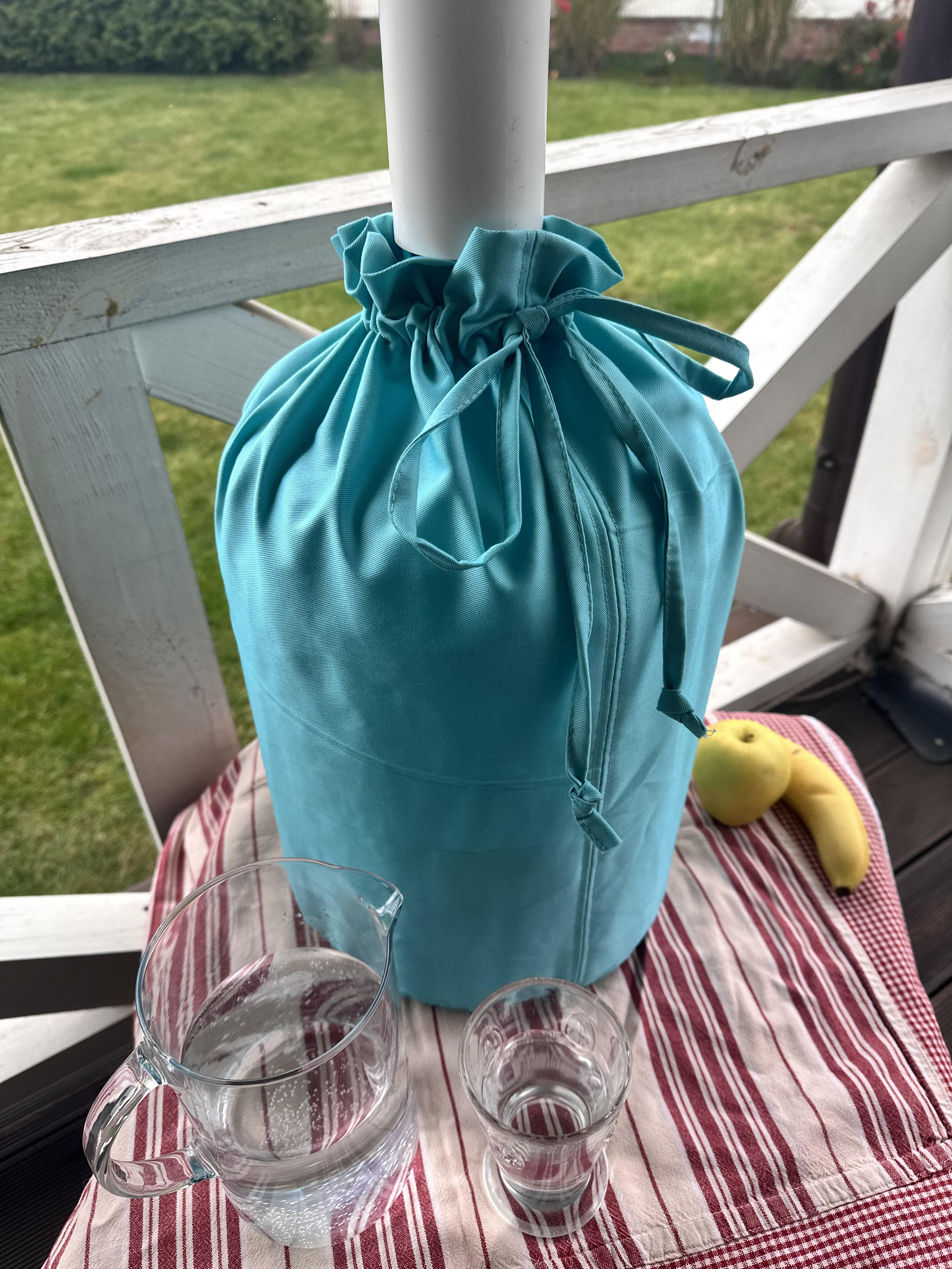 Чохол текстильний котоновий однотонний на пластиковий бутль 19 л Ментоловий - фото 4 Чохол текстильний котоновий однотонний на пластиковий бутль 19 л Ментоловий - фото 4