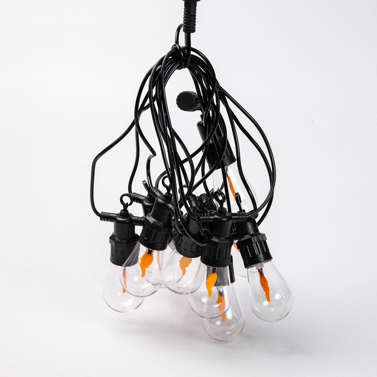 Ретро гирлянда уличная 10 LED лампочек А60 5 м - фото 7