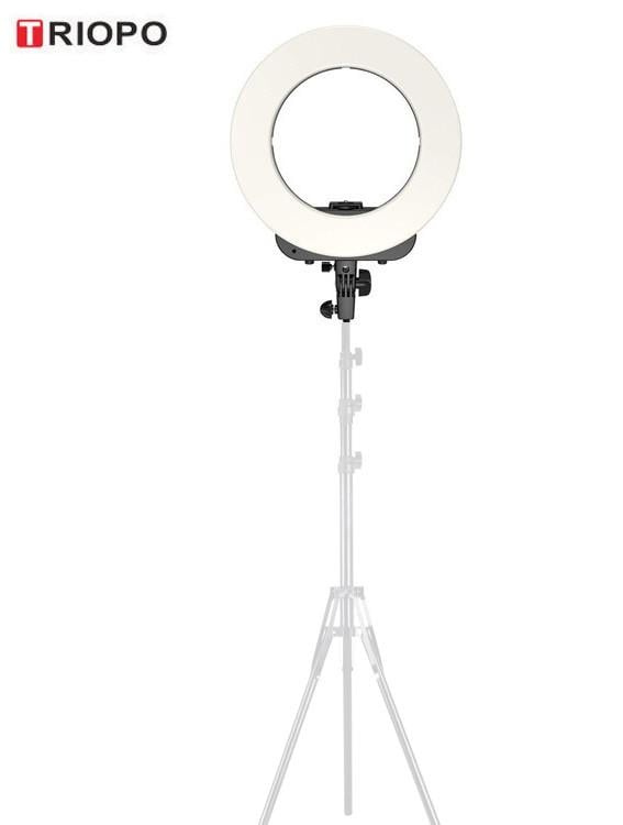 Освітлювач кільцевий LED Triopo з димером та дистанційним пультом для портретної б'юті та селфі зйомки 14" (1050029830) - фото 4 Освітлювач кільцевий LED Triopo з димером та дистанційним пультом для портретної б'юті та селфі зйомки 14" (1050029830) - фото 4