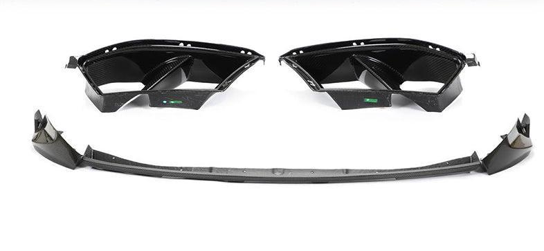 Накладка на передній бампер DDCarbon V6 для G80/BMW 3 серія G20/21 2018- карбон (136814)