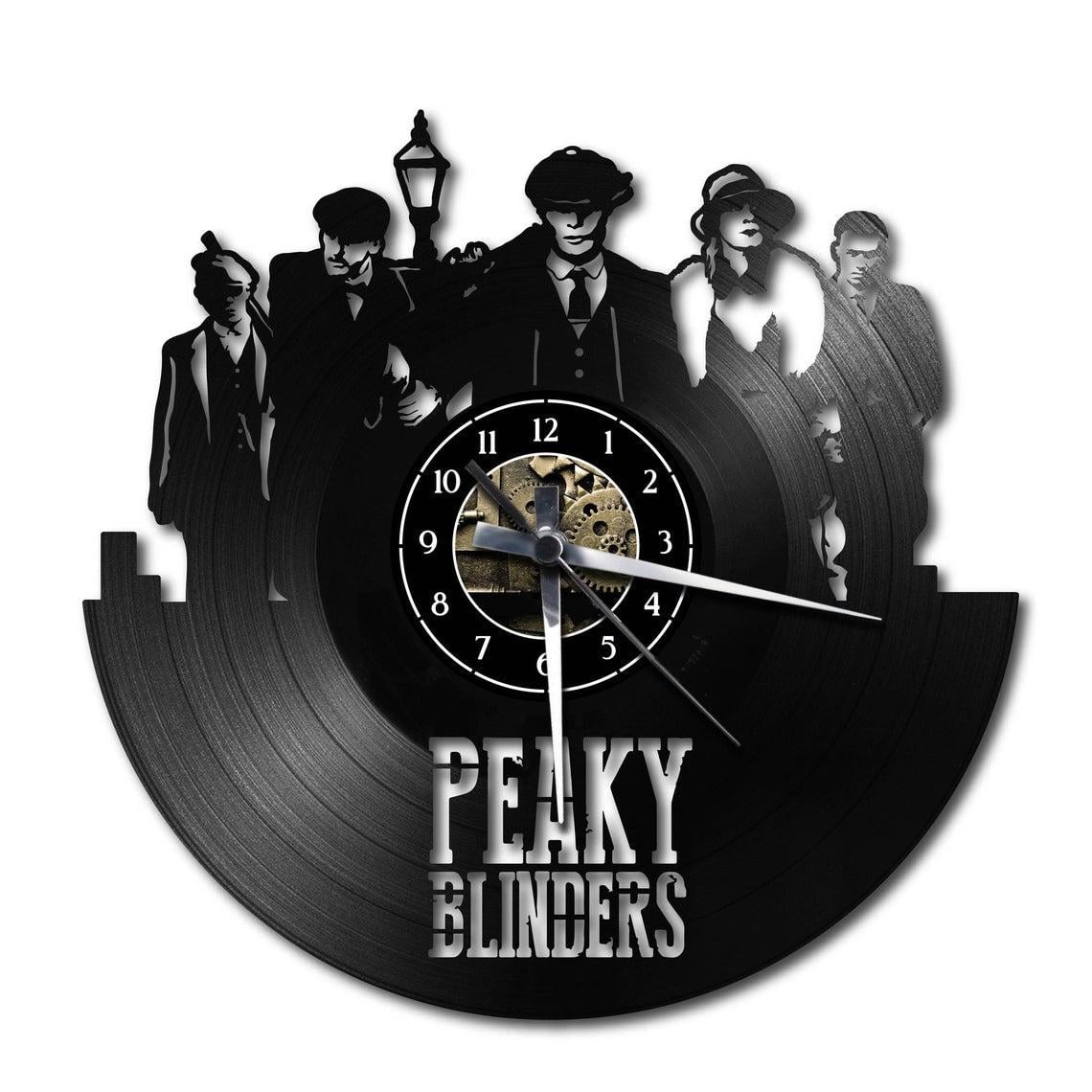 Часы настенные Острые козырьки 2439 из виниловой пластинки