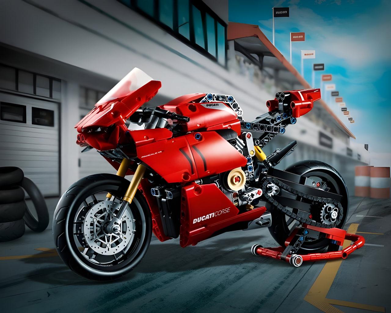 Конструктор Technic Ducati Panigale V4 R 646 деталей (10272) - фото 10 Конструктор Technic Ducati Panigale V4 R 646 деталей (10272) - фото 10