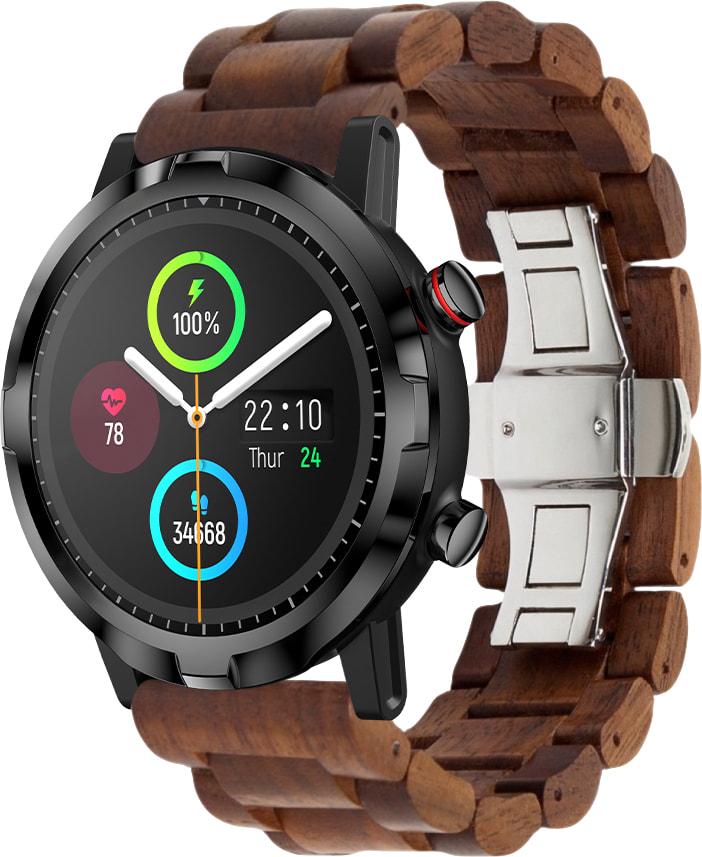 Ремешок деревянный WoodLock для Haylou Smart Watch RT LS05S Brown (28688-30)