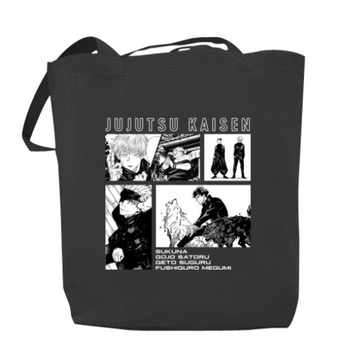 Шоппер Jujutsu Kaisen 37x41 см Темно-серый (14793396-28-188514)