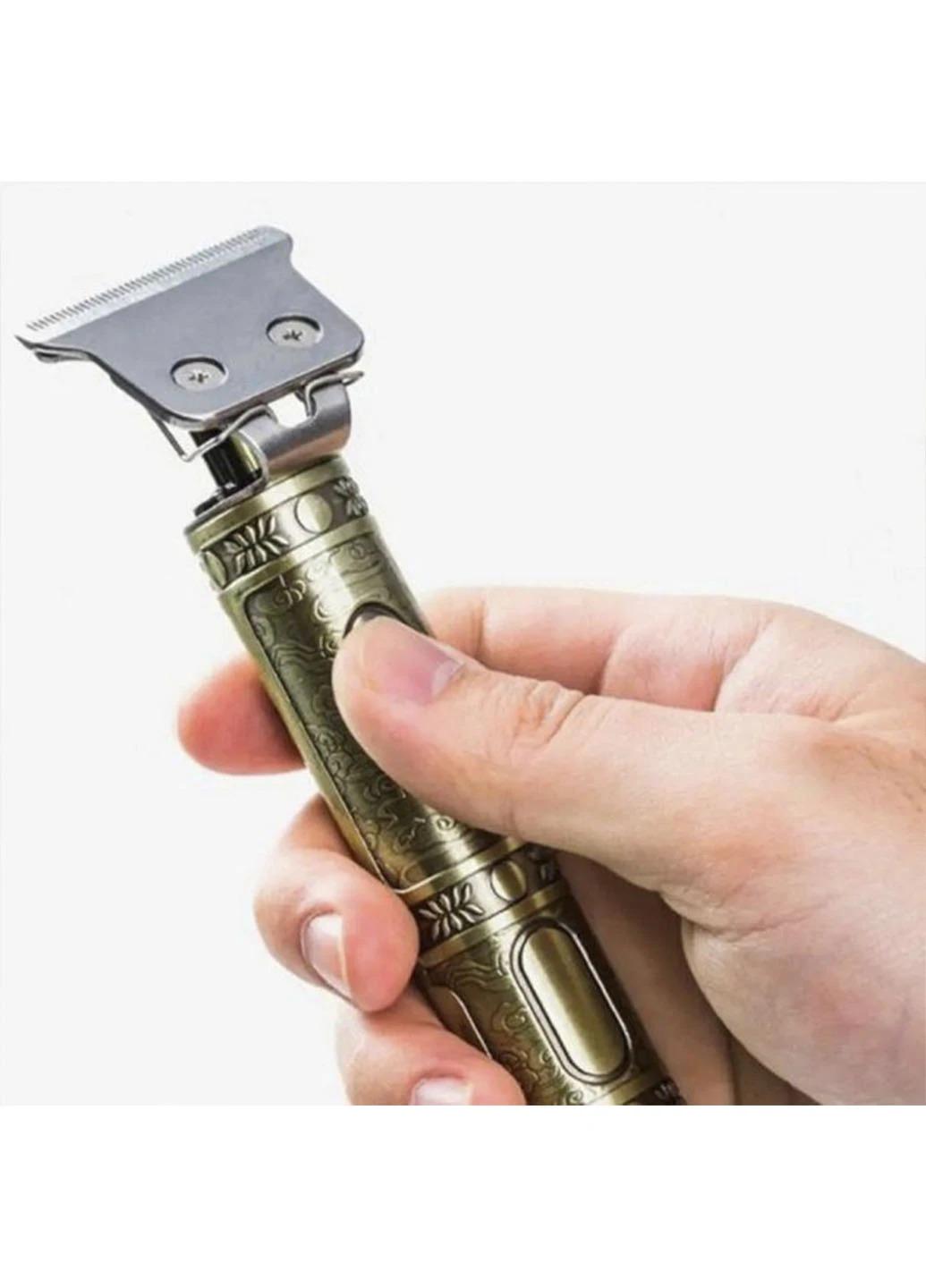 Триммер машинка для стрижки волос и бороды Hair Trimmer WN-09 Золотой (4670) - фото 6